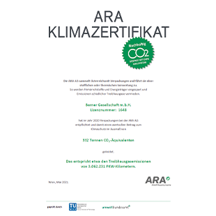 ARA-Zertifikat 2021