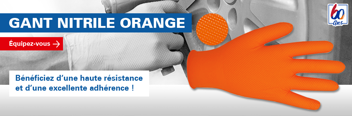 Gants Nitrile jetables LANON 8mil Orange, Maroc