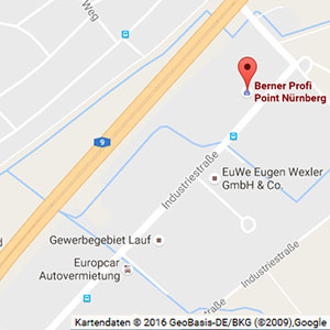 Die genaue Anfahrt zum Profi Point Nürnberg.